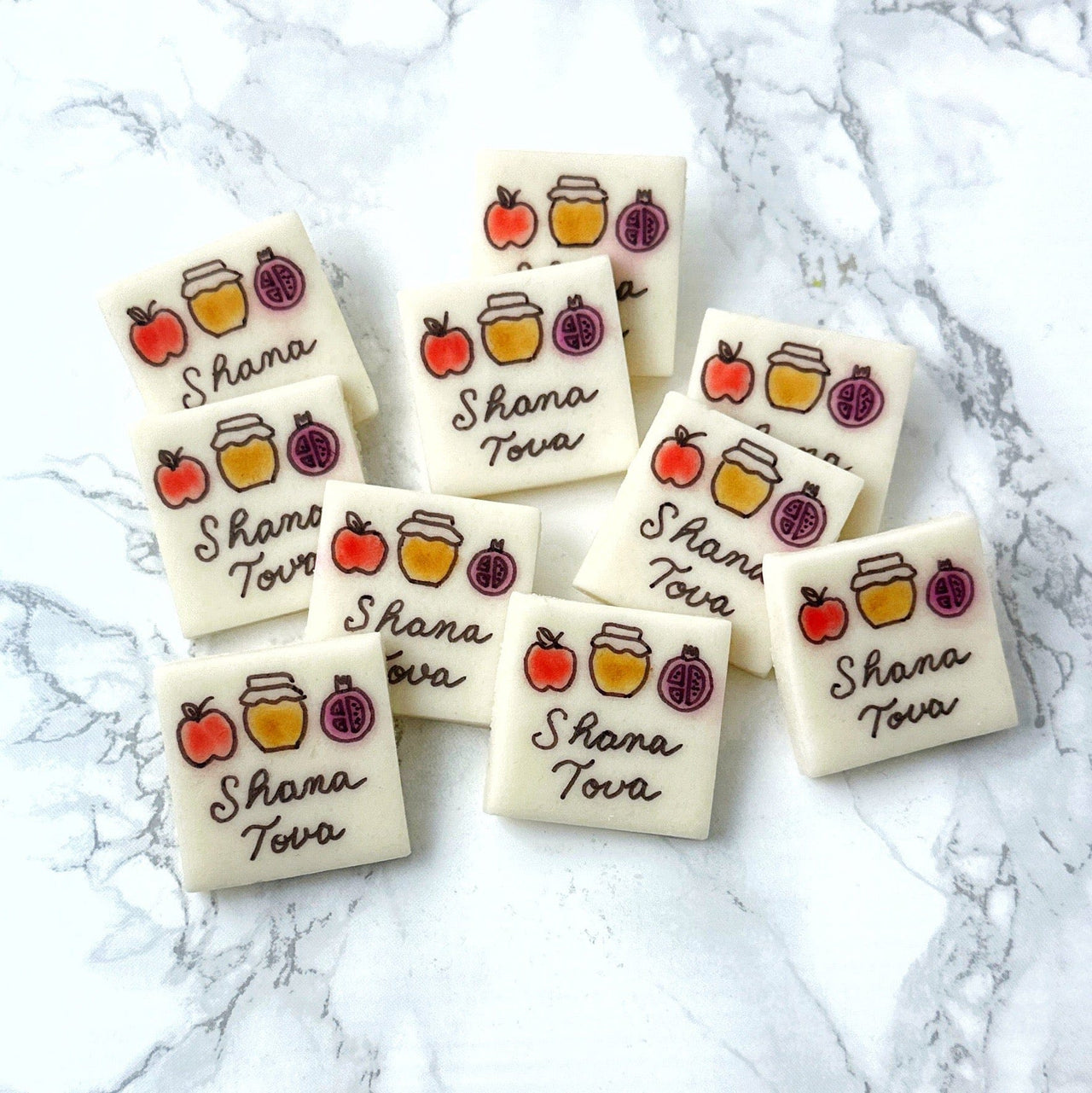 Marzipops Food Rosh Hashanah Shana Tova Placecards