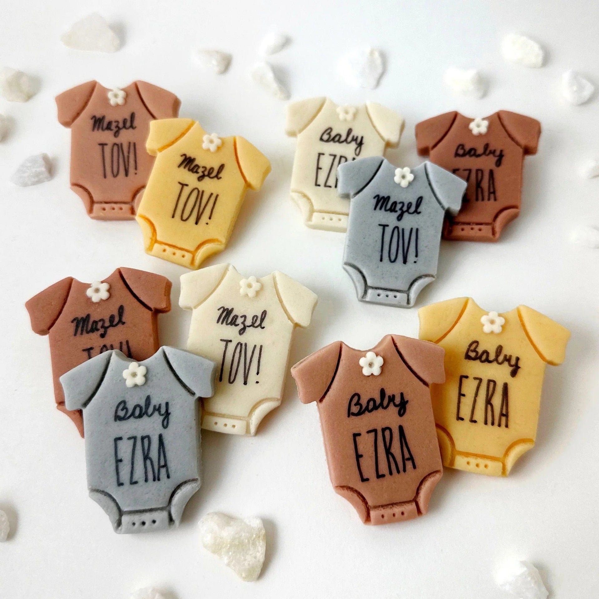 Marzipops Food Neutral Marzipan Jewish Baby Naming Onesies