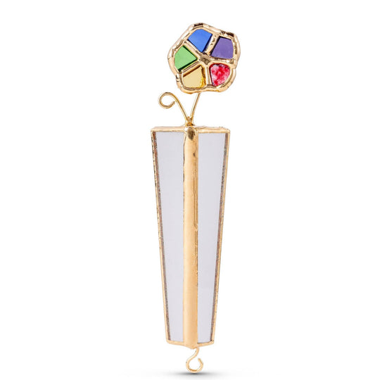 24k Gold Rainbow Flower Mezuzah by Israel Museum