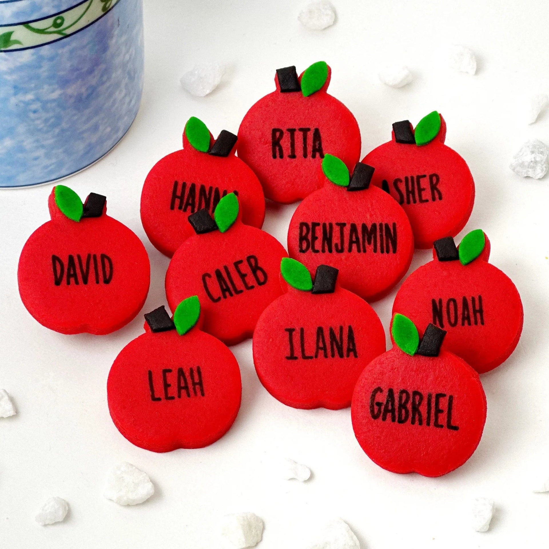 Marzipops Food Marzipan Personalized Apple Place Settings