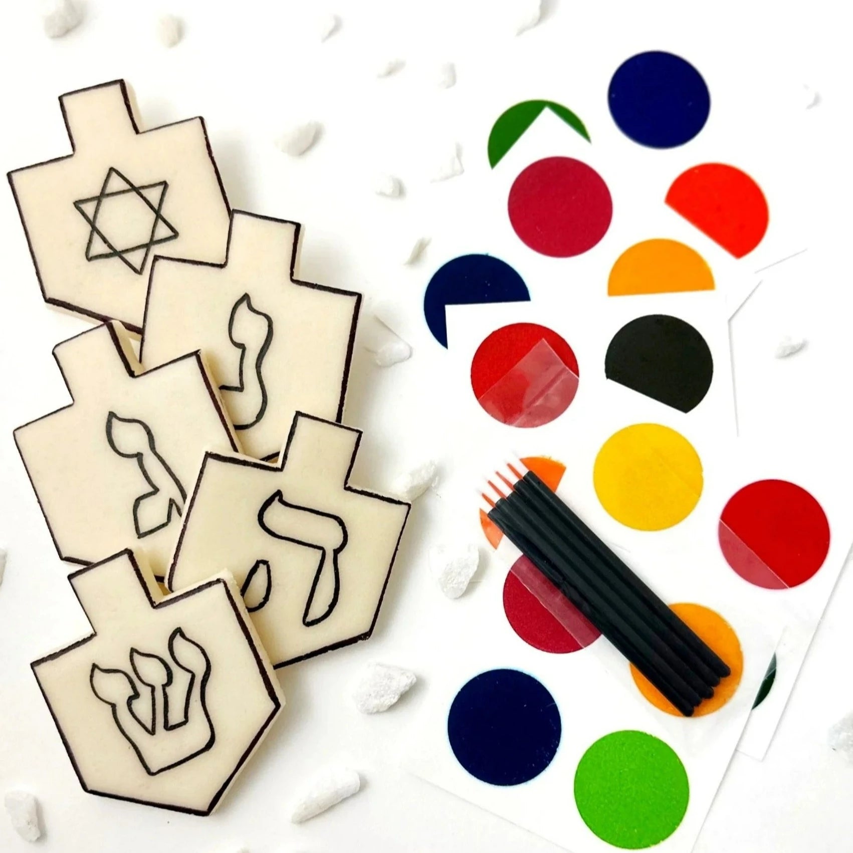 Marzipops Food Paint-Your-Own Hanukkah Dreidels