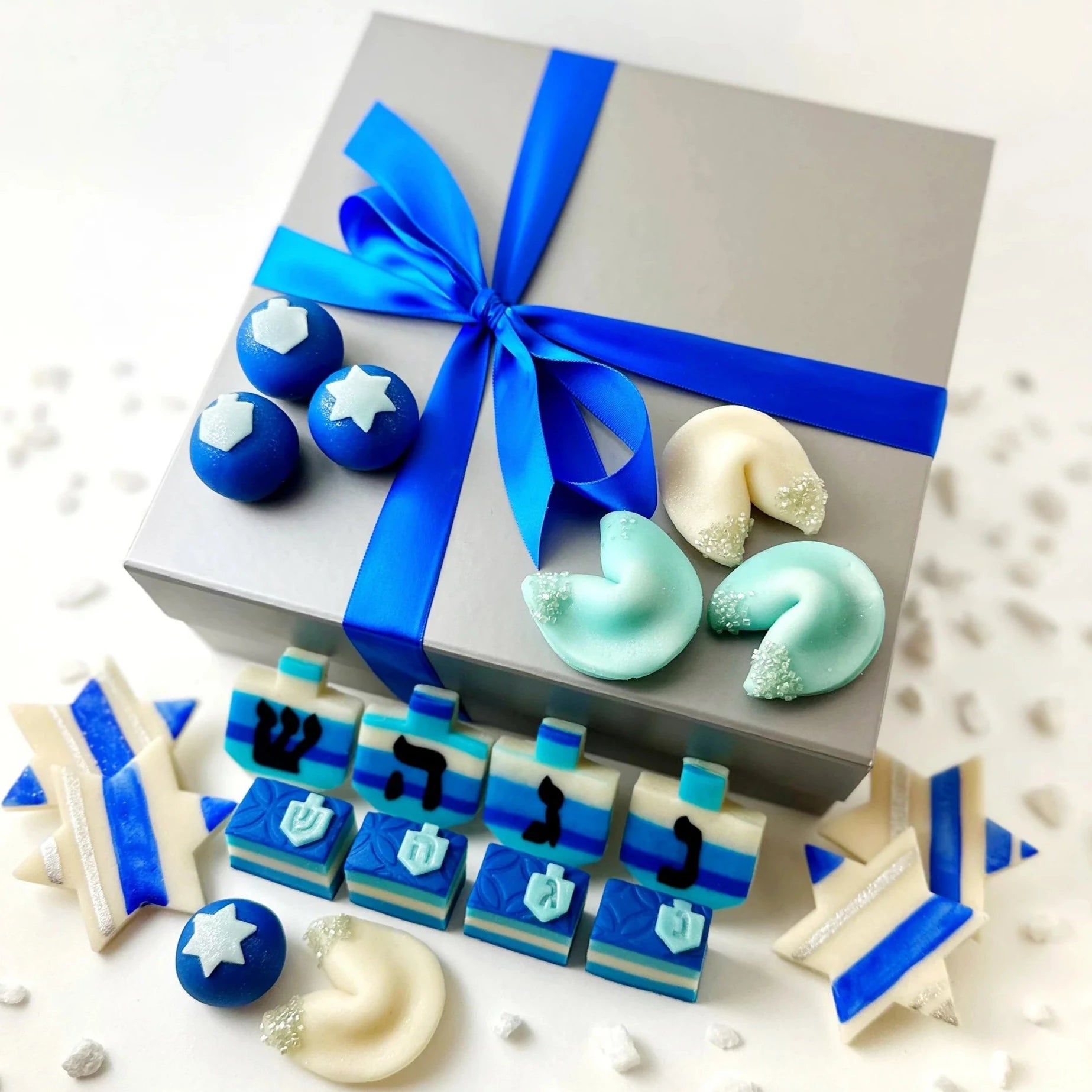 Marzipops Food Hanukkah Elegant Gift Basket