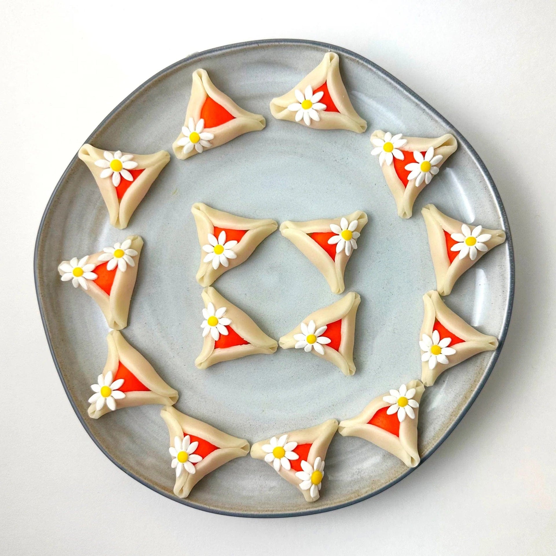 Marzipops Food Purim Daisy Marzipan Hamantaschen