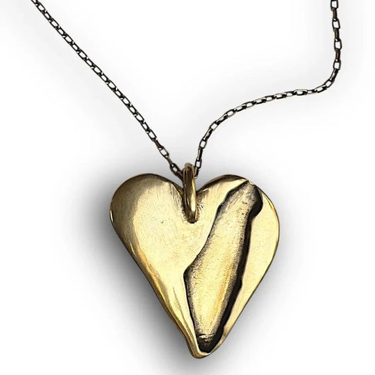 Israel in My Heart Necklace by Marla Studio - Bronze