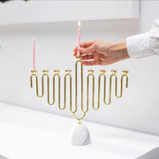 Anna New York Menorahs Coluna Menorah by Anna New York - Gold