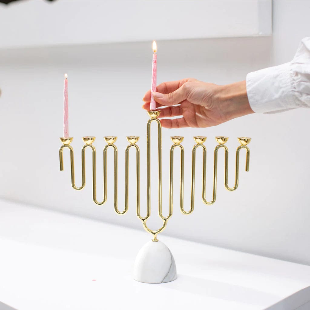 Anna New York Menorahs Coluna Menorah by Anna New York - Gold