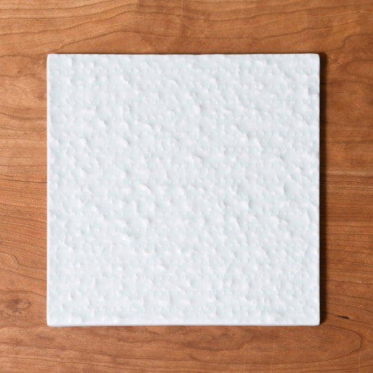 Handmade Soft Blue Porcelain Matzah Plate