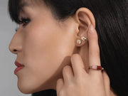 Mad Fine Necklaces Benzo Stud Earrings - 14k Yellow Gold