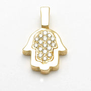 Bareket Jewelry Necklaces 14k Yellow Gold Diamond Hamsa Pendant