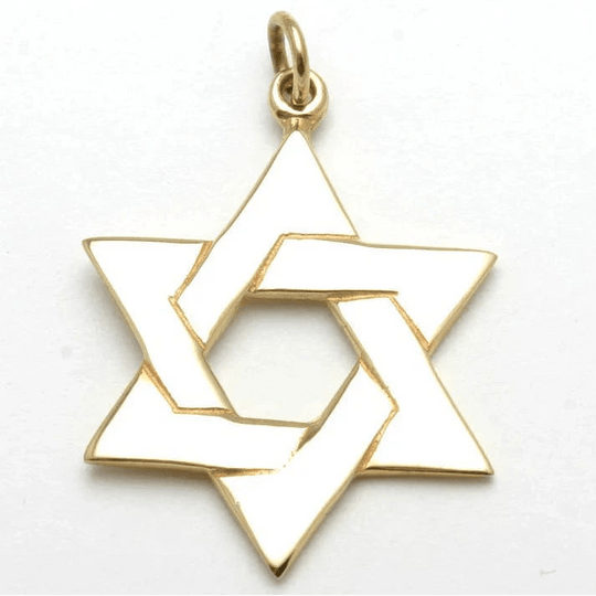 Medium Woven Star of David Pendant - 14k Yellow Gold