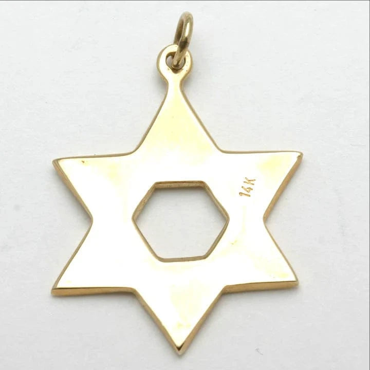 Bareket Jewelry Necklaces 14k Yellow Gold Large Woven Star of David Pendant