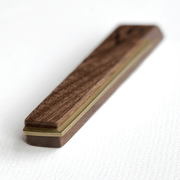 Windthrow Mezuzahs L'dor V'dor Walnut and Brass Mezuzah by Windthrow