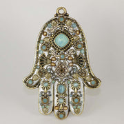 Michal Golan Necklaces Light Blue Wall Hamsa
