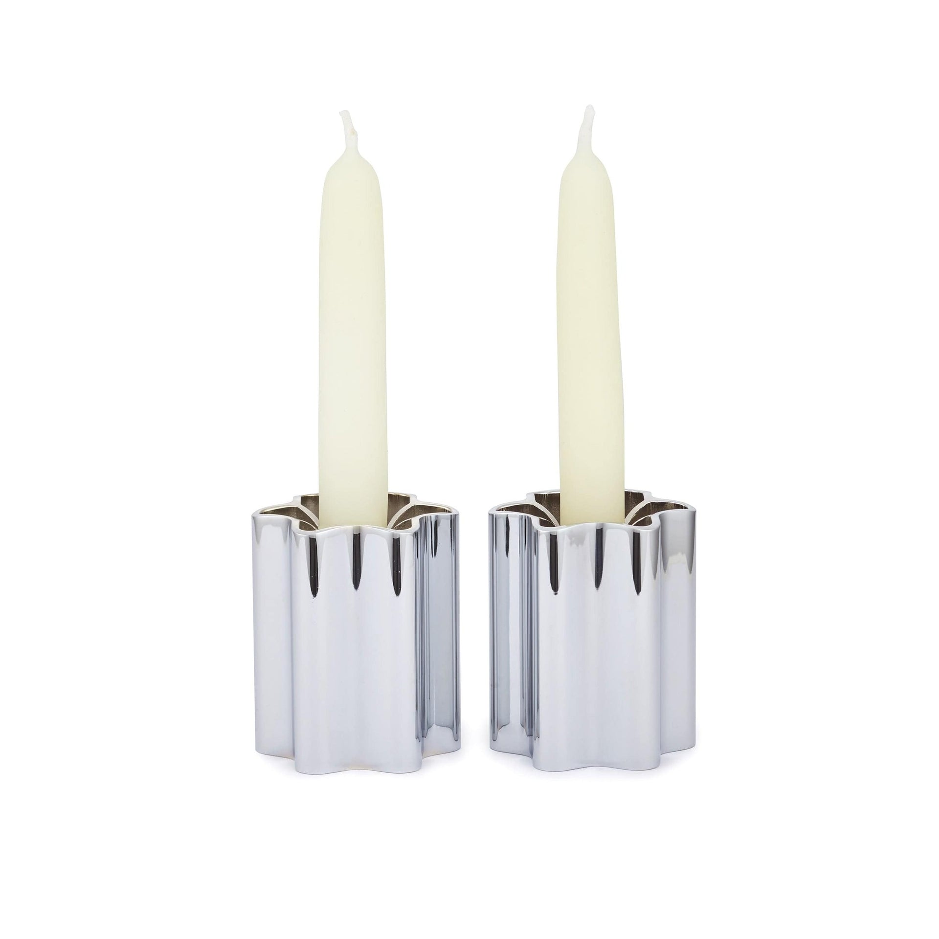 Modern Mensch Candlesticks Chrome Modern Mensch Candle Holders - Chrome