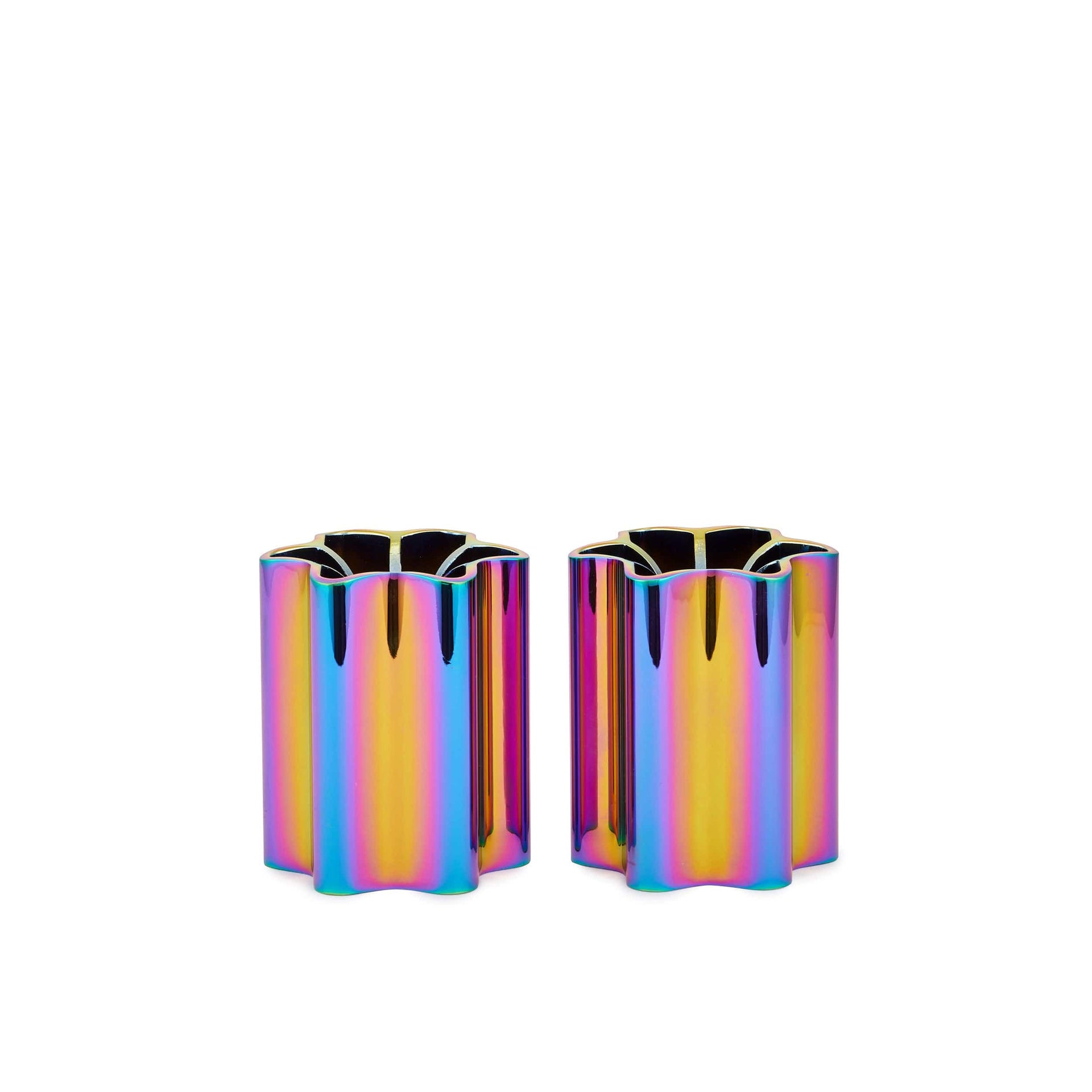 Modern Mensch Candlesticks Rose Gold Modern Mensch Candle Holders - Rainbow