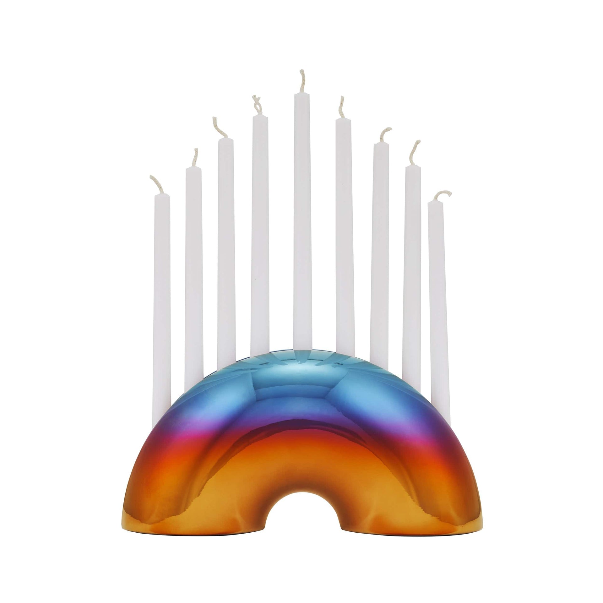 Modern Mensch Menorahs Rainbow Nosh Menorah - Sunrise Sunset