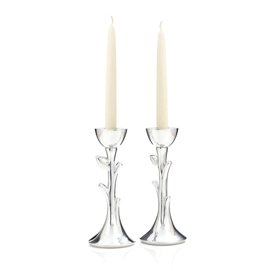 Tree of Life Sabbath Candlesticks by Nambé