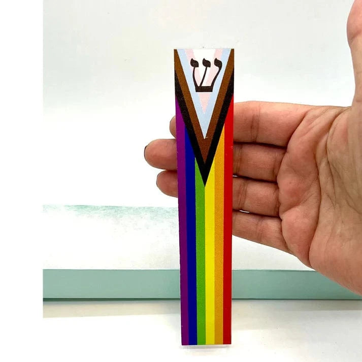 Florida-Funshine Mezuzahs Acrylic Non-Binary Progress Flag Mezuzah