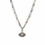 Michal Golan Necklaces Mini Silver Evil Eye Necklace by Michal Golan