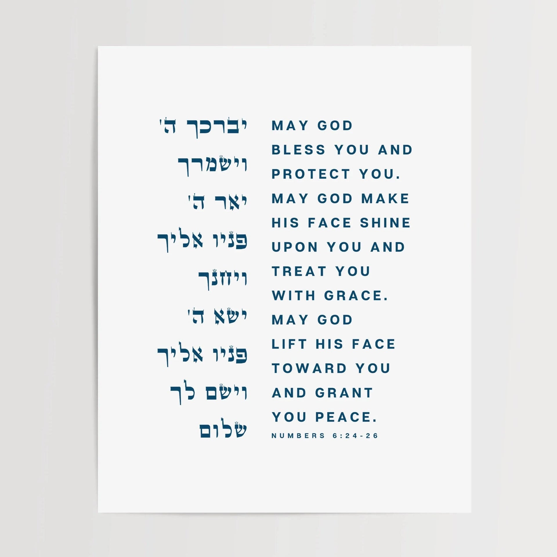 The Verse Prints 8x12 / Unframed The Priestly Blessing Print