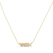 Elisa Solomon Necklaces Yellow Gold Diamond Hebrew Name Necklace by Elisa Solomon - 14k Yellow, White or Rose Gold
