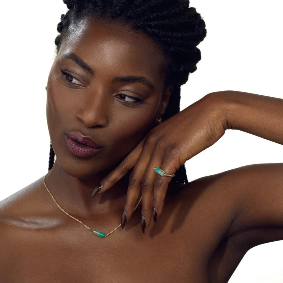 Mad Fine Necklaces Prozac Pendant Necklace - 14k Yellow Gold