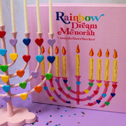 Amy Kritzer Becker Menorahs Rainbow Dream Menorah