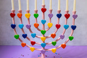 Amy Kritzer Becker Menorahs Rainbow Dream Menorah