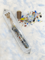 Beames Designs Mezuzahs White Collage Wedding Shards Mezuzah by Beames