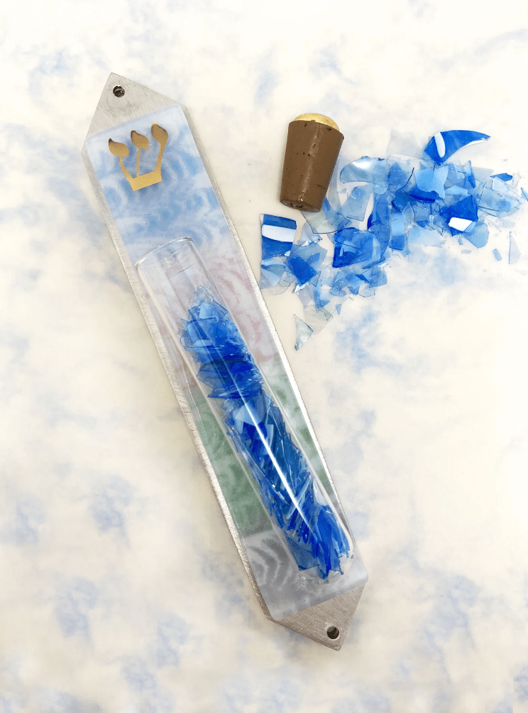 Beames Designs Mezuzahs Sands Pastel Wedding Shards Mezuzah by Beames
