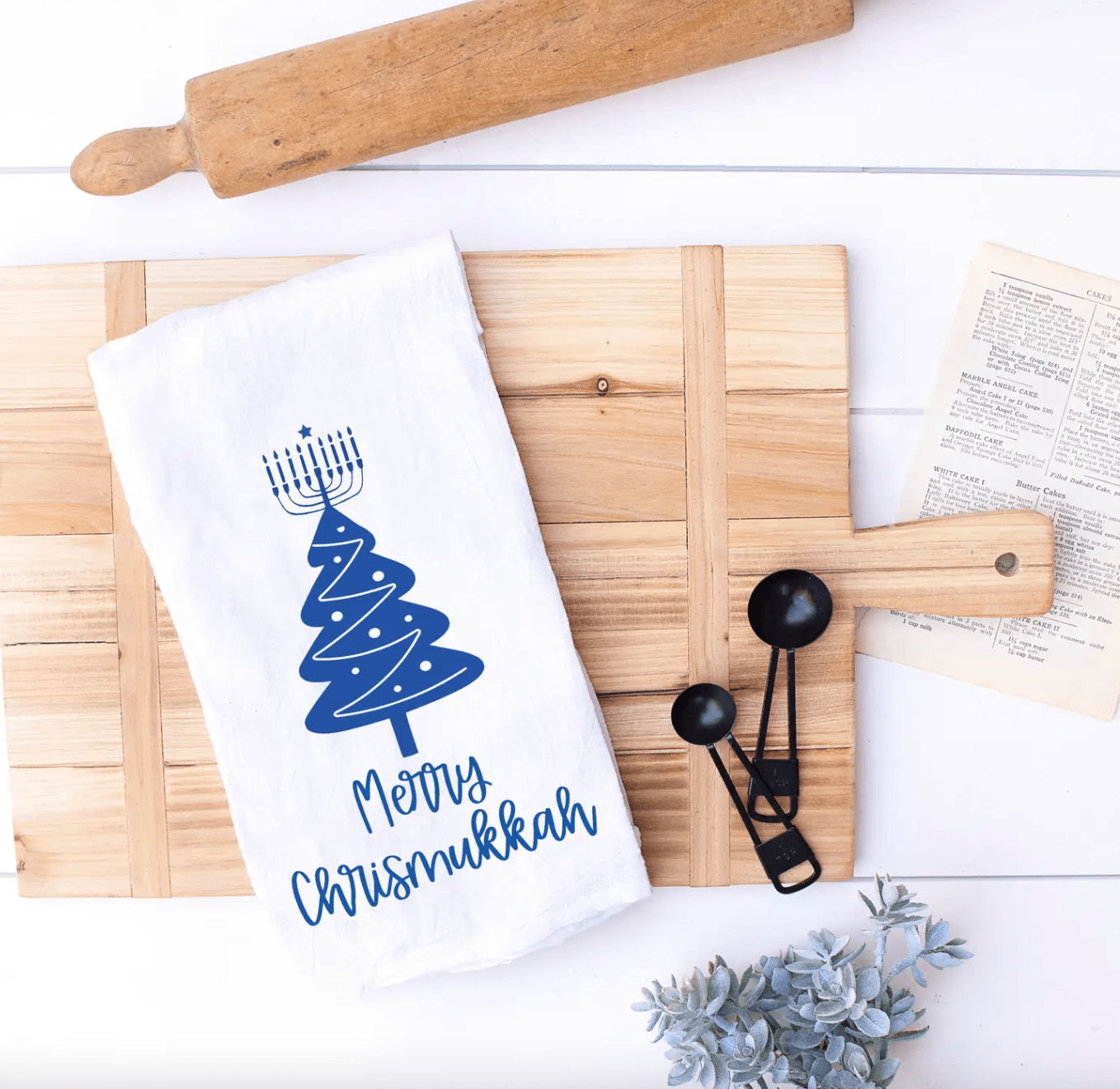 Kitchen Conversation Tea Towels Merry Chrismukkah Tea Towel