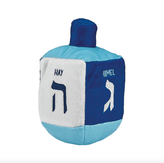 Plush Blue and White Musical Dreidel