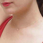 Alef Bet Necklaces 14k yellow gold / 16" chain Mini Chai Necklace in 14k Yellow Gold