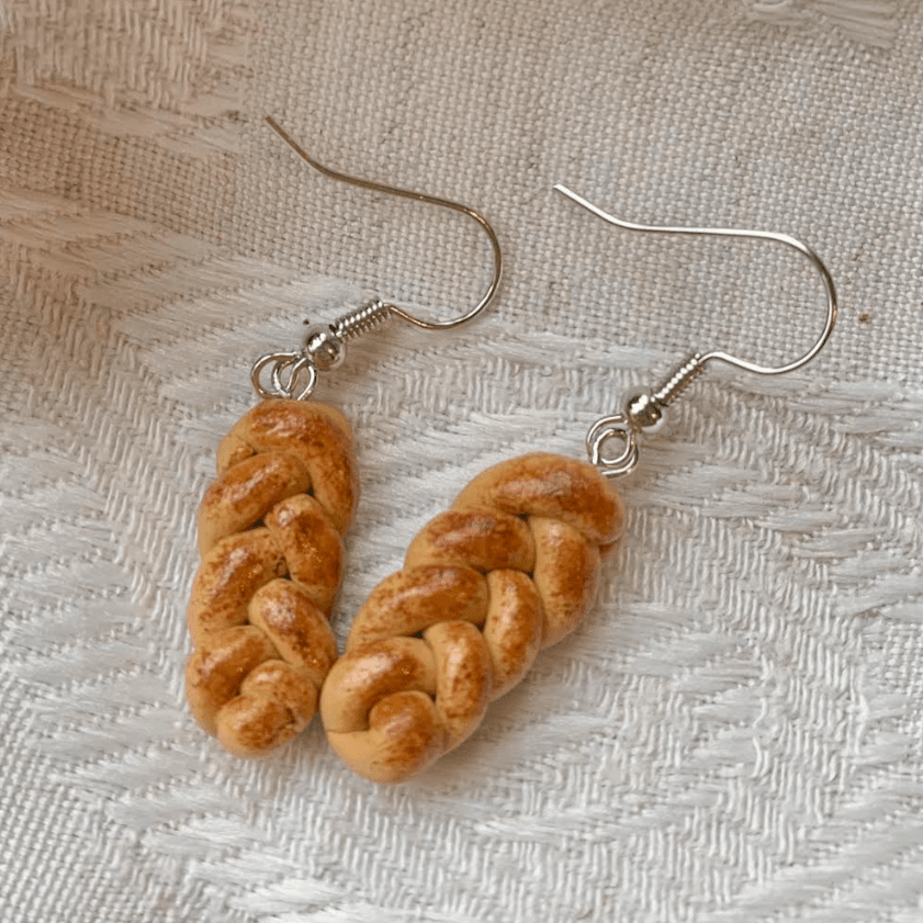 Edie's Art Shop Earrings Brown Challah Earrings