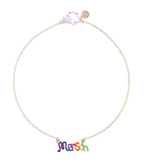 Rainbow Mensch Necklace by Susan Alexandra - Bronze
