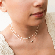 Hineni Necklaces The Everyday Pearl Chai Necklace - Gold Vermeil or Sterling Silver