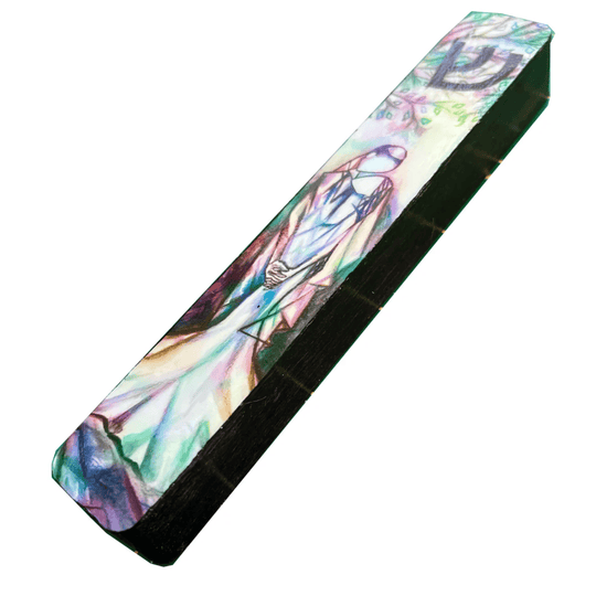Colorful Mystical Forest Mezuzah Case by Anna Abramzon