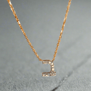 Alef Bet Necklaces 14k Yellow Gold Diamond Hebrew Initial Necklace - 14k Gold or Sterling Silver