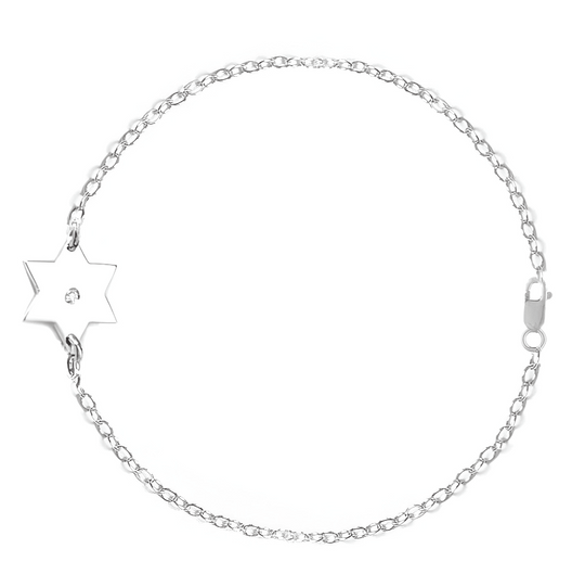 Dani Star of David Diamond Bracelet - Sterling Silver