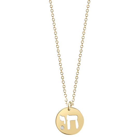 Tillah Chai Diamond Necklace - (Sterling Silver, Gold-Plated or Two-Tone)