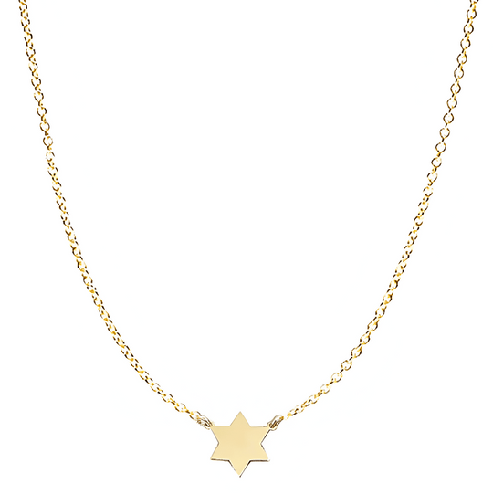 Golda Star of David Necklace by Miriam Merenfeld - (Sterling Silver, Two-Tone or Gold-Plated)