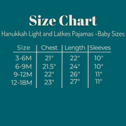 Amy Kritzer Becker Pajamas Hanukkah Light and Latkes Pajamas - (Baby Sizes 6M - 18M)