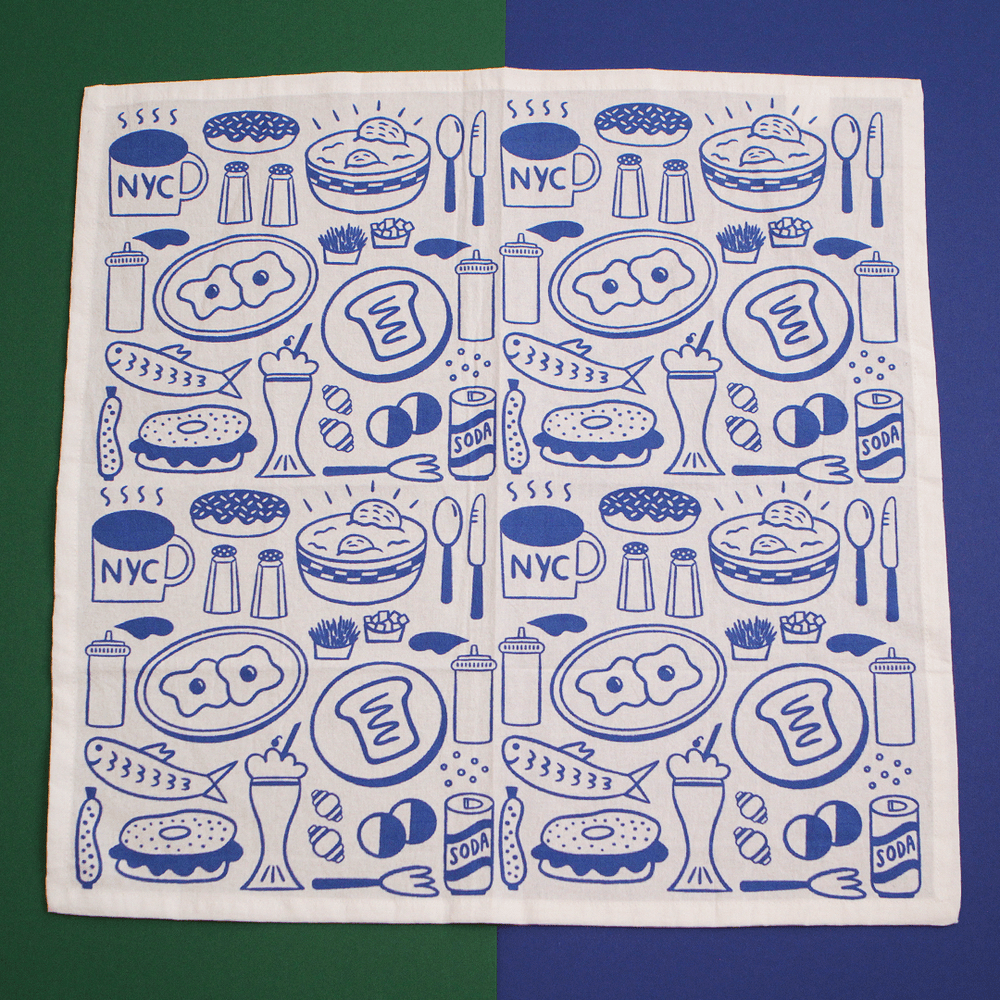By the By Tea Towels Schmear Tea Towel - Blue or Green