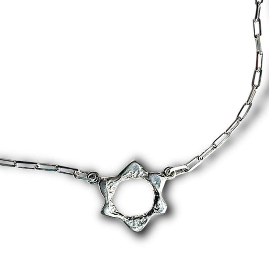 Open Star of David Necklace by Marla Studio - Sterling Silver