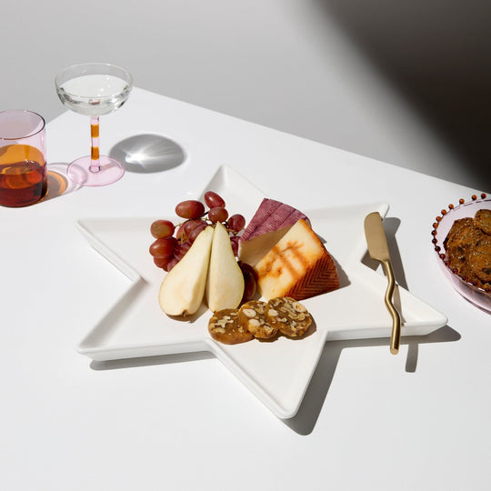 Ceramic Star of David Platter - White