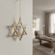 Crystamas Ornaments Star of David Maxumus Luxe 24k Gold-Plated and Crystal Ornament by Crystamas