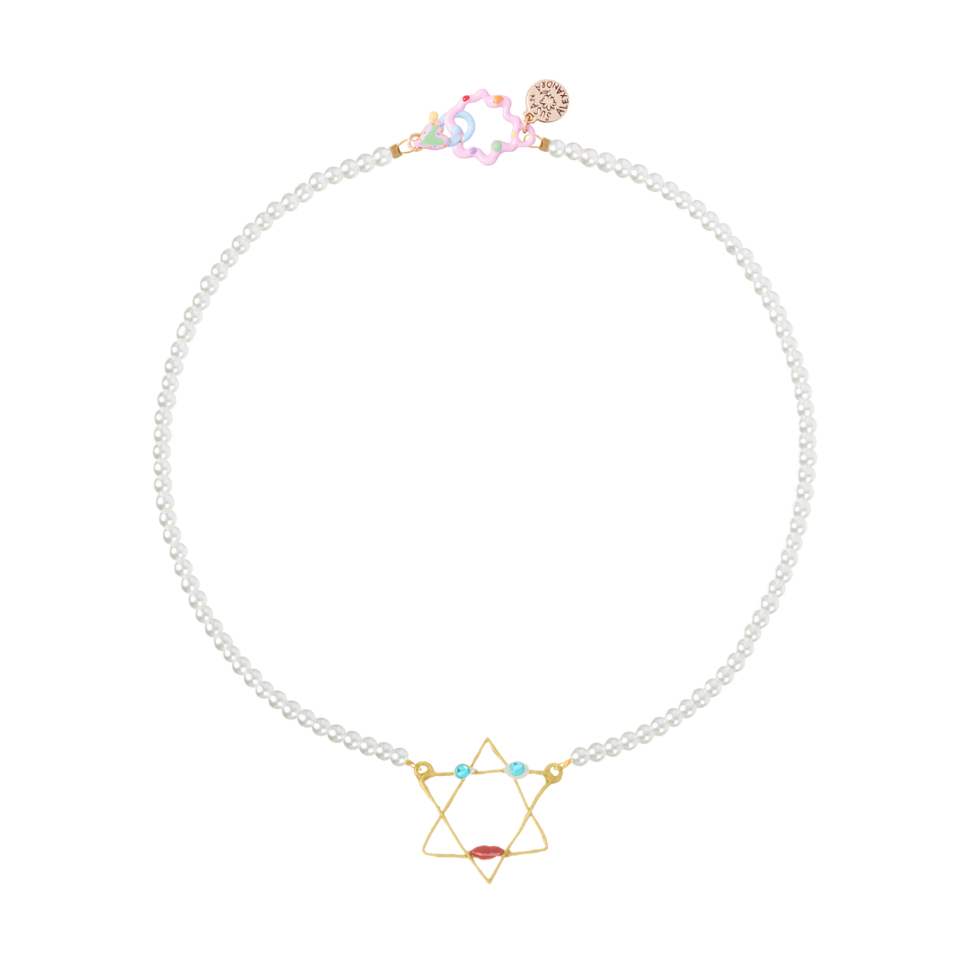 Susan Alexandra Necklaces Pearly/18" Star of Susan Necklace by Susan Alexandra - Pearl