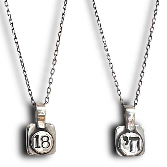 18=Chai=Life Necklace by Marla Studio - Sterling Silver