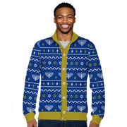 Tipsy Elves Sweaters Men's Menorah Print Cardigan Sweater (Sizes Small - 5XL)