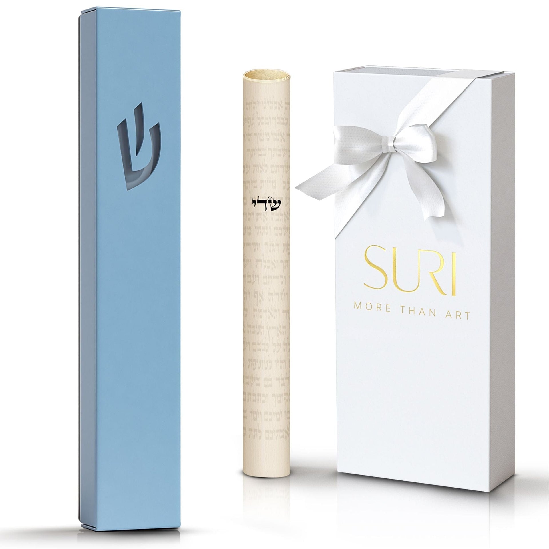 SURI Mezuzahs Cornflower Blue Sweetheart Mezuzah Case